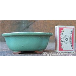 Glazed turquoise small bonsai pot - proportion