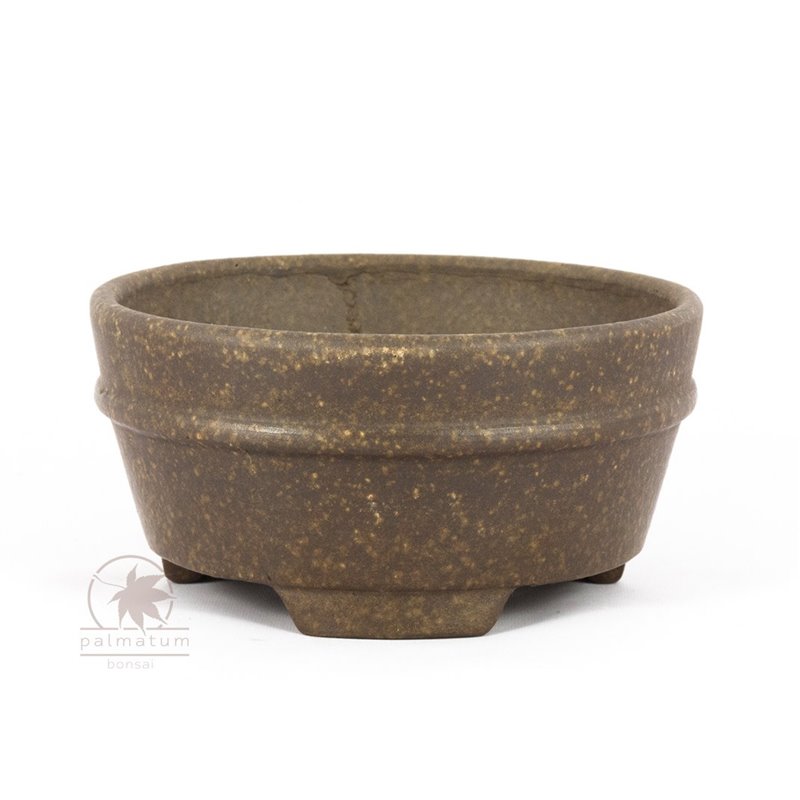 Round unglazed bonsai pot 9cm