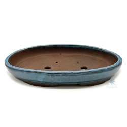 Bonsai pot 30cm oval glazed