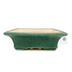 Bonsai pot 13cm rectangular glazed