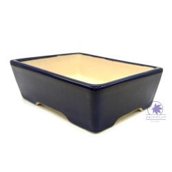 Bonsai pot 15cm rectangular glazed