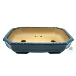 Bonsai pot 17cm rectangular glazed