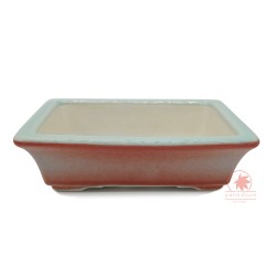 Bonsai pot 14cm rectangular glazed
