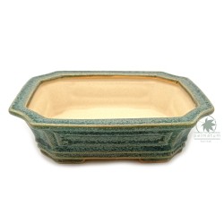 Bonsai pot 18cm rectangular glazed