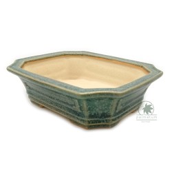 Bonsai pot 18cm rectangular glazed