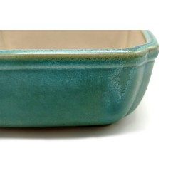 Bonsai pot 16cm rectangular glazed