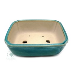 Bonsai pot 16cm rectangular glazed