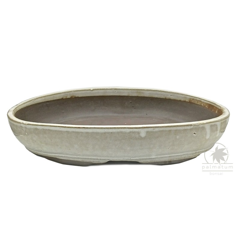 Oval glazed bonsai pot 36cm