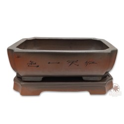 Bonsai pot 32cm unglazed with saucer