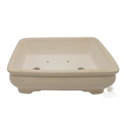 Rectangular glazed bonsai pot 24cm