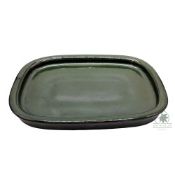 Saucer for bonsai pot, glazed 20cm