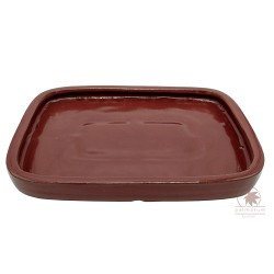 Saucer for bonsai pot, glazed 25cm