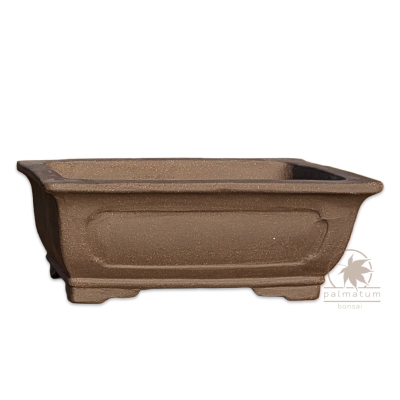 Rectangular unglazed bonsai pot 32cm