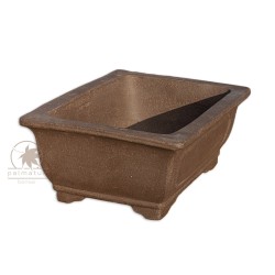 Rectangular unglazed bonsai pot 32cm