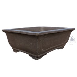 Rectangular unglazed bonsai pot 40cm