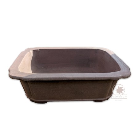Rectangular unglazed bonsai pot 40cm