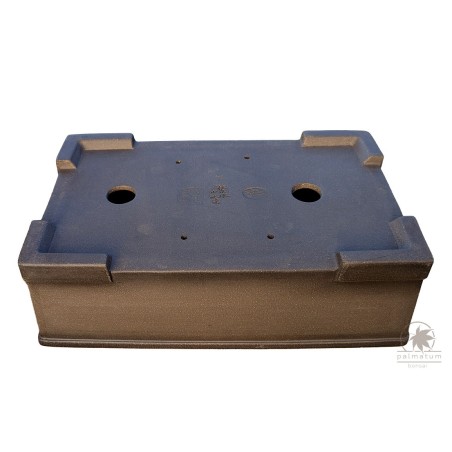 Unglazed rectangular bonsai pot 45cm