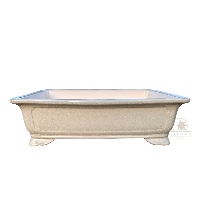 Rectangular glazed bonsai pot 39cm