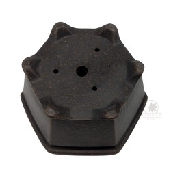 Unglazed hexagonal bonsai pot 11cm
