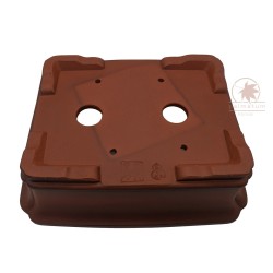 Unglazed rectangular bonsai pot 20cm