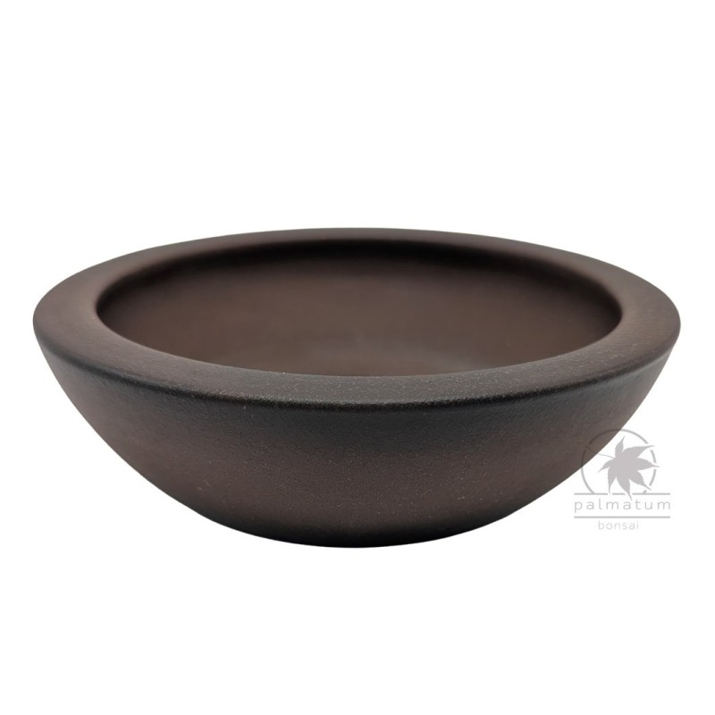 Unglazed round bonsai pot 16cm