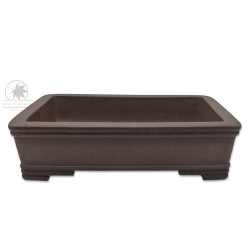 Unglazed rectangular bonsai pot 25cm