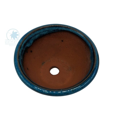 Round glazed bonsai pot 10cm