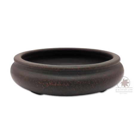 Unglazed round bonsai pot 16cm