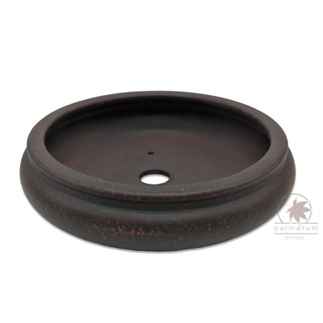 Unglazed round bonsai pot 16cm