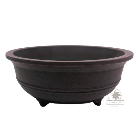 Round unglazed bonsai pot 18cm
