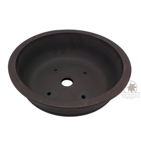 Round unglazed bonsai pot 18cm