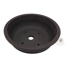 Round unglazed bonsai pot 18cm