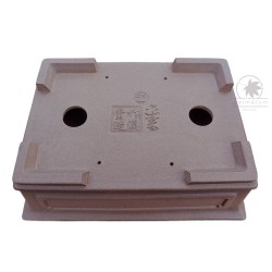 Unglazed rectangular bonsai pot 29cm
