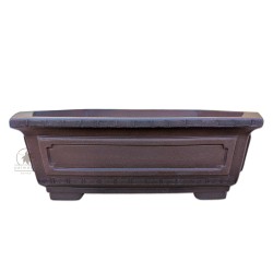 Unglazed hexagonal bonsai pot 30cm