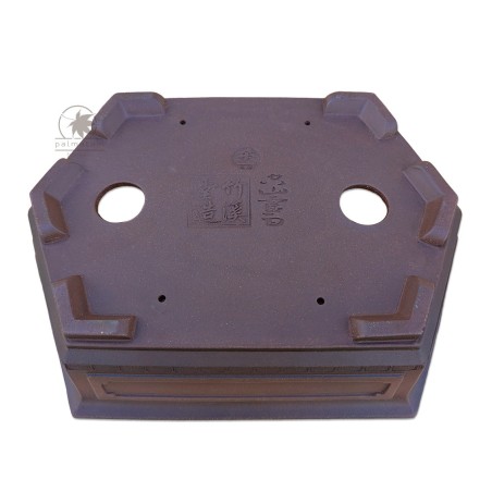Unglazed hexagonal bonsai pot 30cm