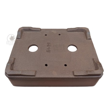 Unglazed rectangular bonsai pot 25cm
