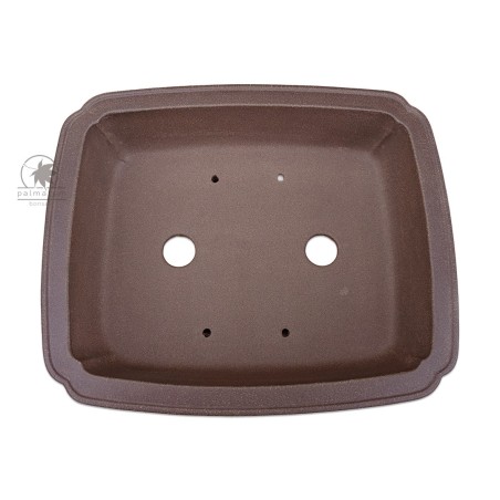 Unglazed rectangular bonsai pot 30cm