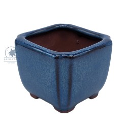 Square glazed bonsai pot 7cm