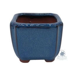 Square glazed bonsai pot 7cm