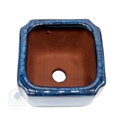 Square glazed bonsai pot 7cm