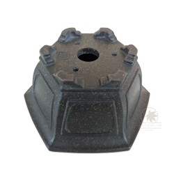 Unglazed hexagonal bonsai pot 12cm