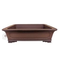 Unglazed rectangular bonsai pot 32cm
