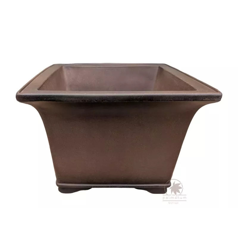 Semi-cascade (han-kengai) bonsai pot